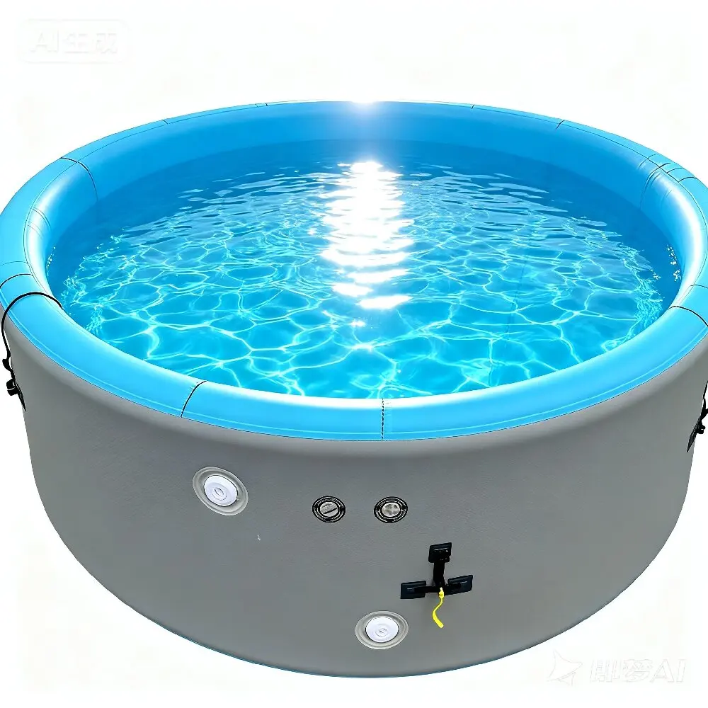 Customizable Inflatable PVC Round Swimming Pool for Newborn Portable & Anti-Slip Home Use Includes Repair Kits