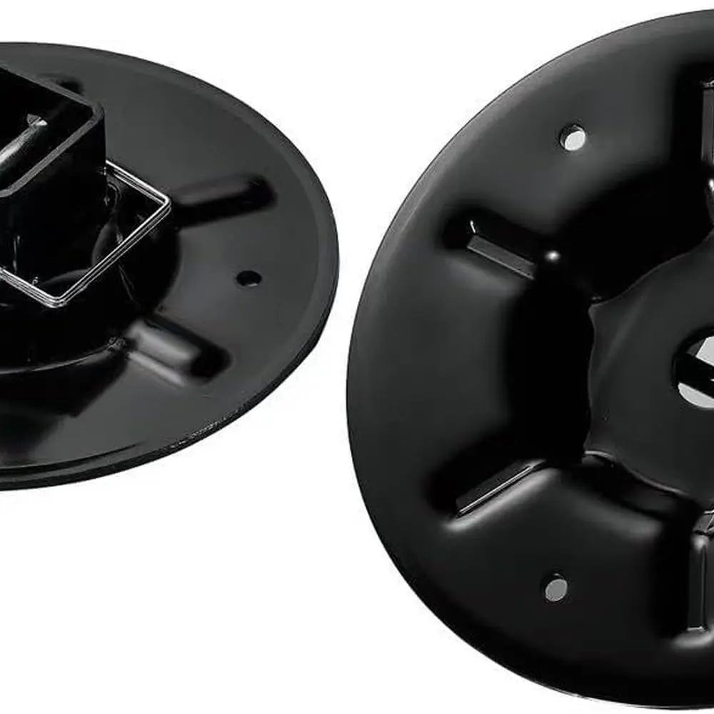 Qty (2) 362486 Replacement Rear Jack Foot Pad with Attachment Pins,9" Diameter, Fits 2" I. D. Spuare Tube Compatible with LC Hal