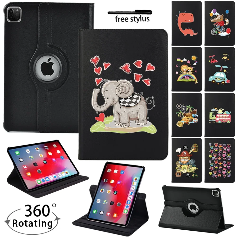 

For Apple IPad Pro 9.7"/Pro 10.5"/ Pro 11" 2018/2020 360 Rotating PU Leather Tablet Case with Wake-up Function Protective Case