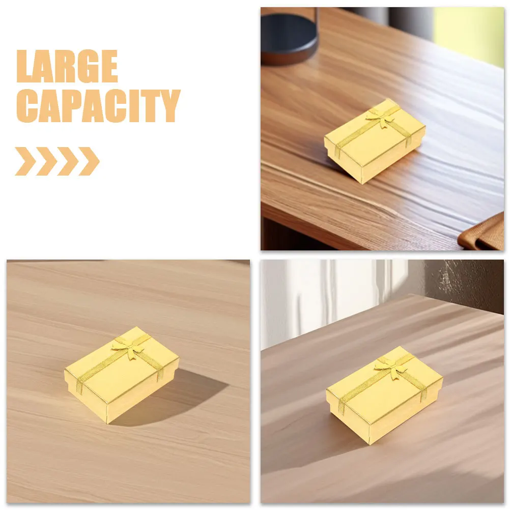 10Pcs Jewelry Packaging Boxes Heart Pattern Cardboard Small Jewelry Boxes for Rings Earrings Necklaces Presents