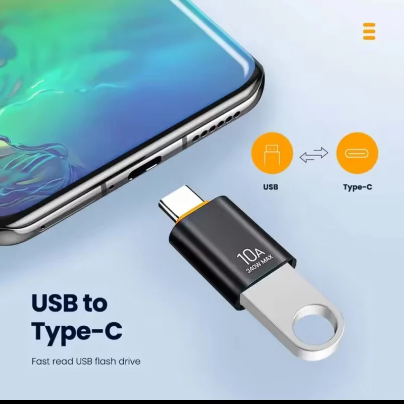 10A OTG نوع C أنثى إلى USB ذكر USB 3.0 إلى Type-C محول شحن سريع محول البيانات لأجهزة الكمبيوتر المحمول Xiaomi Samsung Oneplus #3