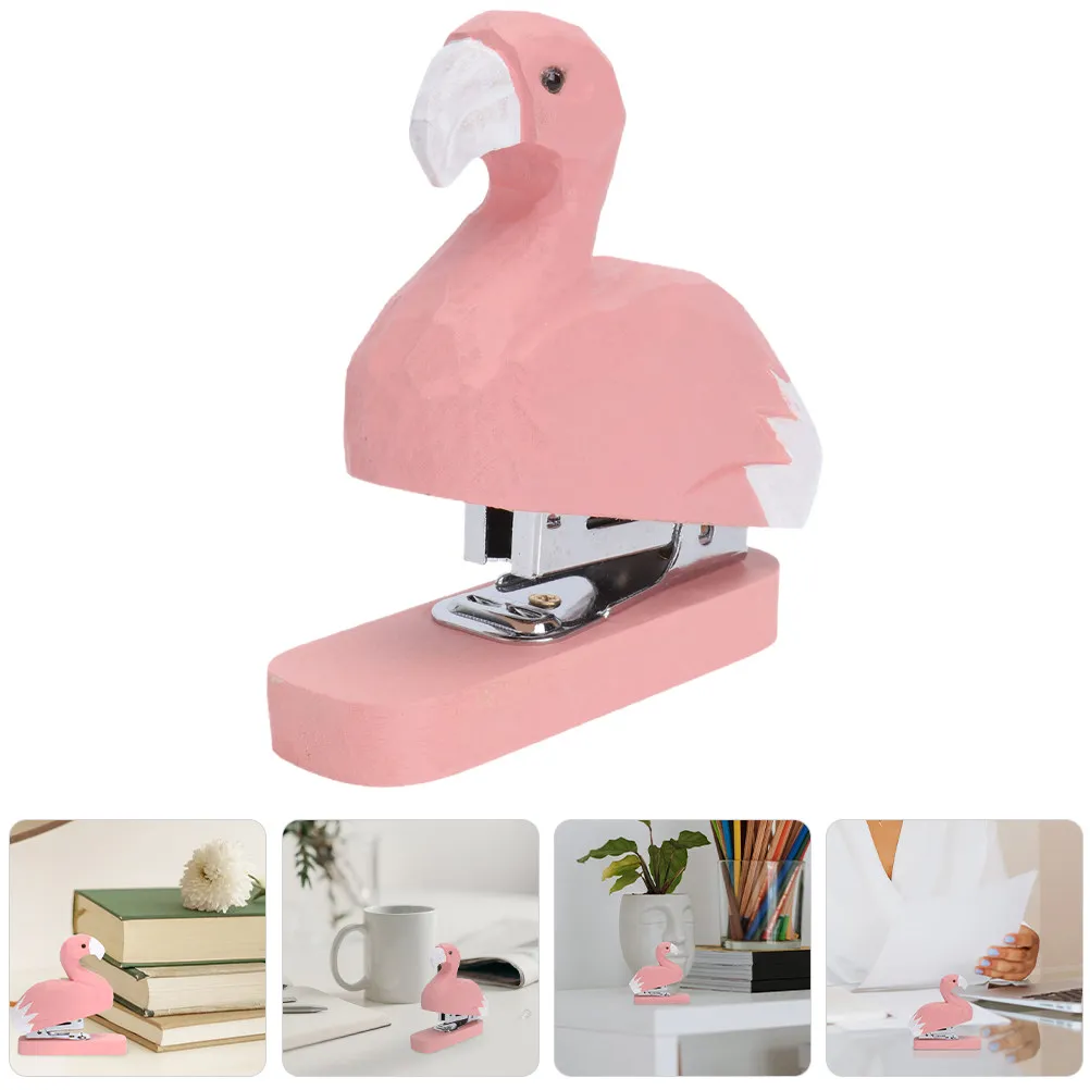 

2Pcs Wooden Animal Stapler Set Mini Small Staplers Portable Desktop Office Supplies Cute Fun Stationery for Classroom Work