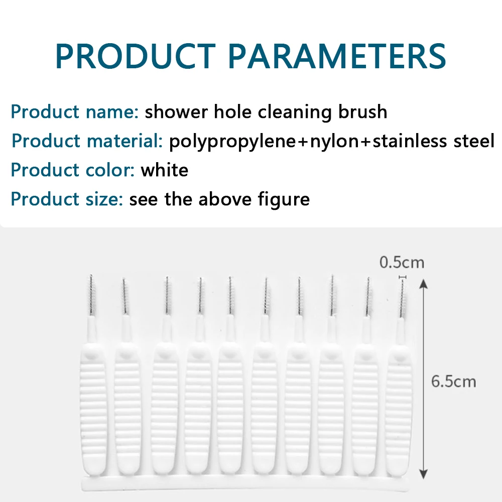 10/30Pcs Bathroom Shower Head Cleaning Brush Washing Anti-clogging Mini Brush Pore Gap Mobile Phone Hole Dust Cleaning Tool