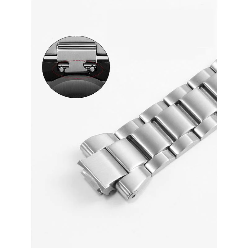 PEIYI Special Raised Mouth Fine Steel Watchband  For G-Shock GST-B400 Series WatchBelt Accessories Men's SteelBelt Watch Chain