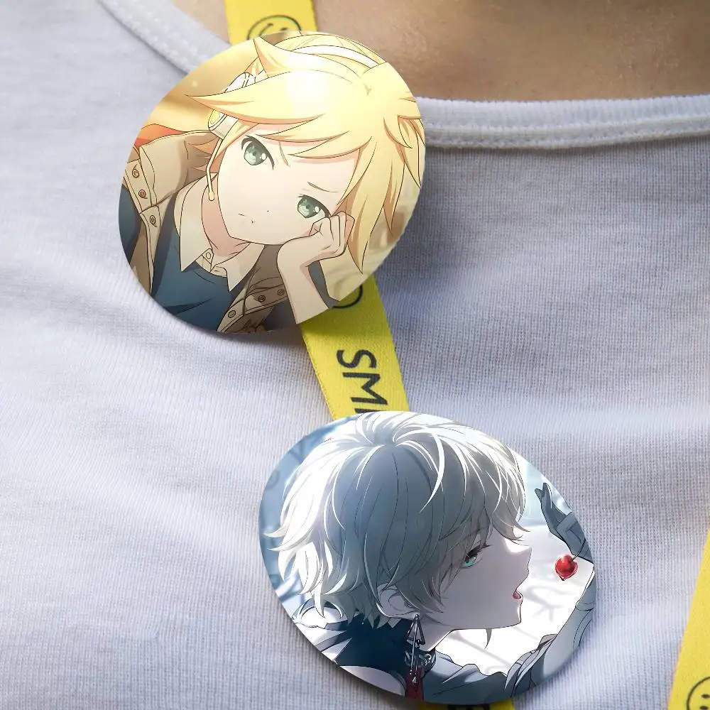 K-Kagamine-Len Badges broches rondes de dessin animé broches faites à la main pour sac à dos bijoux accessoires cadeaux Badge S