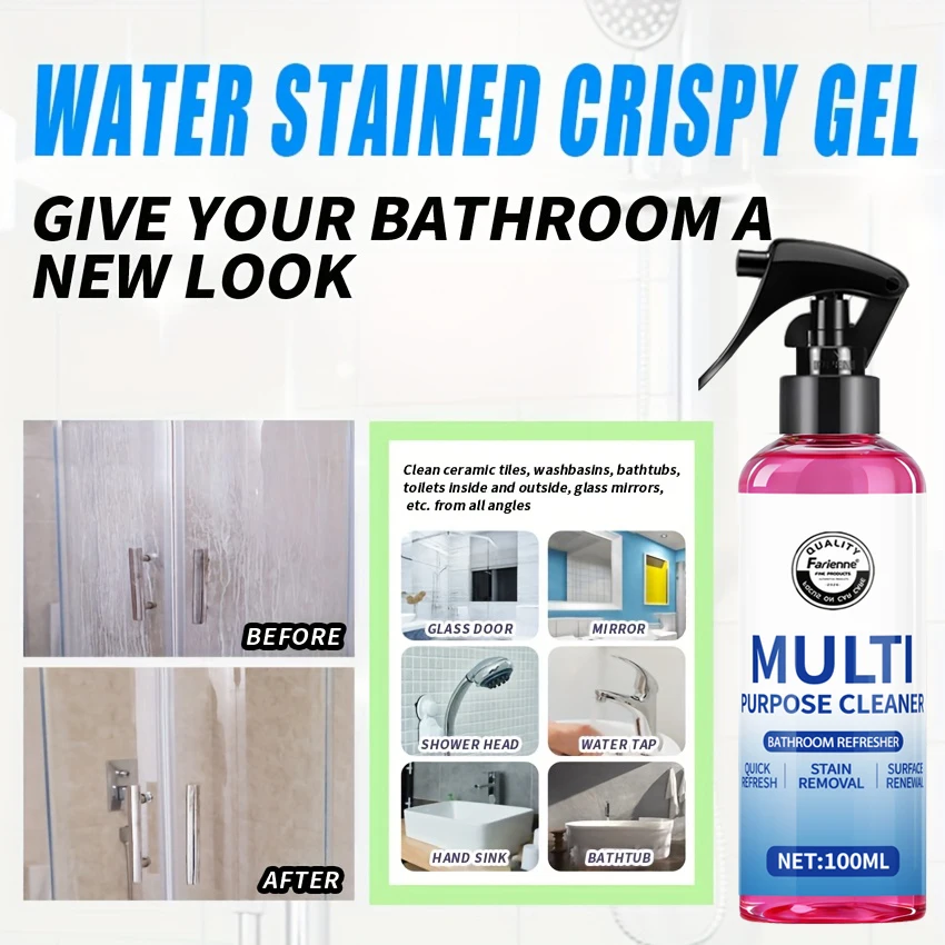 Household Hard Water Scale Eliminator Clean Water Spots Lime Buildup Calcium Deposits Tarnish Rust Renew Object Surface Shine