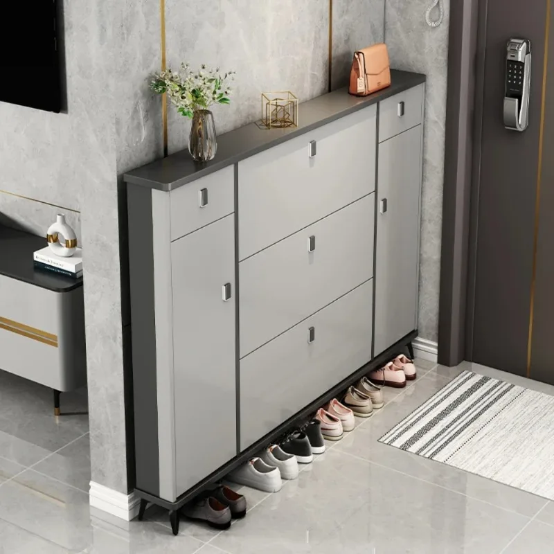 

Narrow Organizer Living Room Shoe Rack Luxury Design Storage Space Saving Shoe Cabinets Entrance Hall Modern Home Furniture
