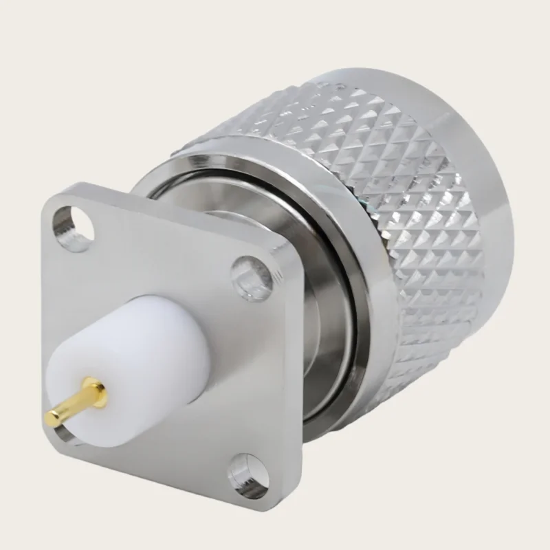 N-type male small flange microstrip connector with flange fixed L16-50KFD coarse insulation