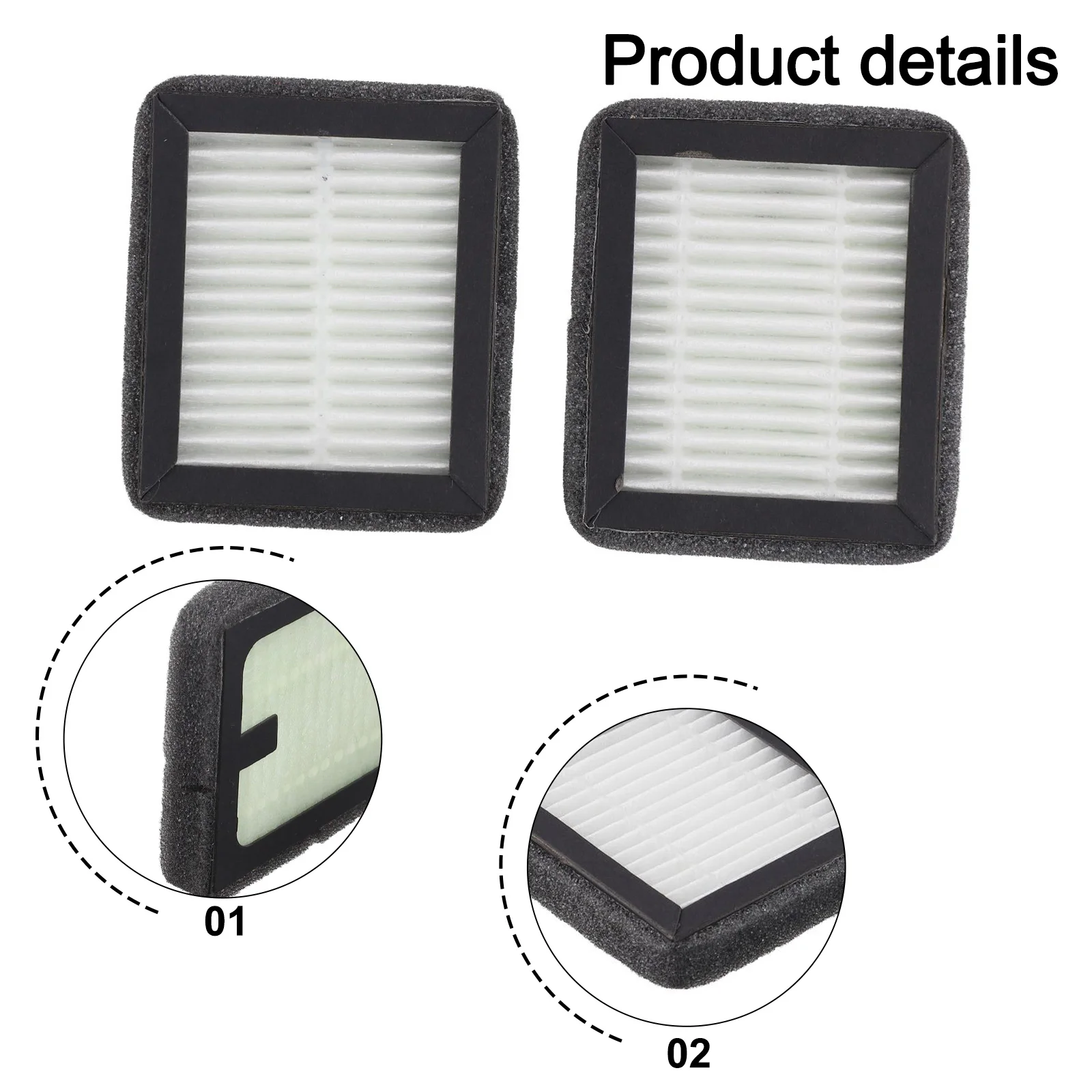Set of 2 Replacement Filters Compatible with For Brezza Baby Bottle Dryer Using HEPA Filtration for Effective Dust Capture