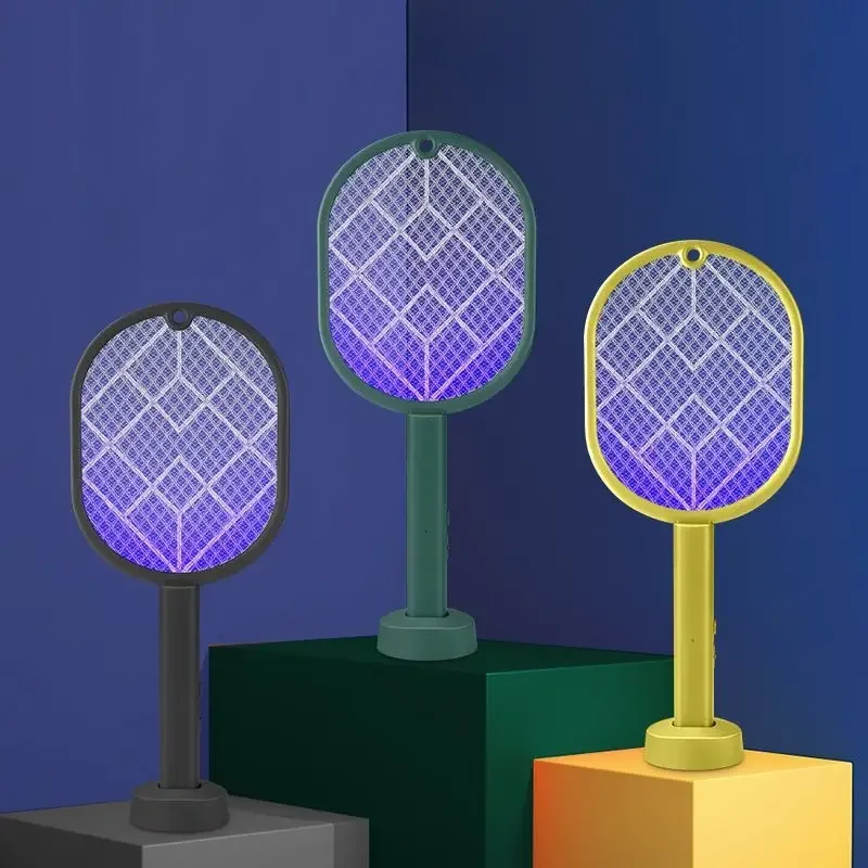 USB rechargeable electric mosquito swatter household mosquito killer lamp two in one mosquito repellent artifact fly swatter pow