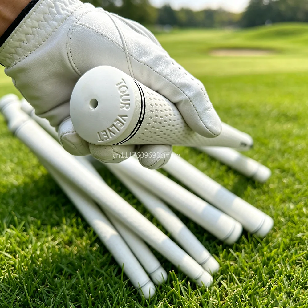 White Golf Grips Tour Vel Vet Golf Club Grip Undersize/Standard All Rubber Material Irons Wood Non Slip Textured Surface Grip
