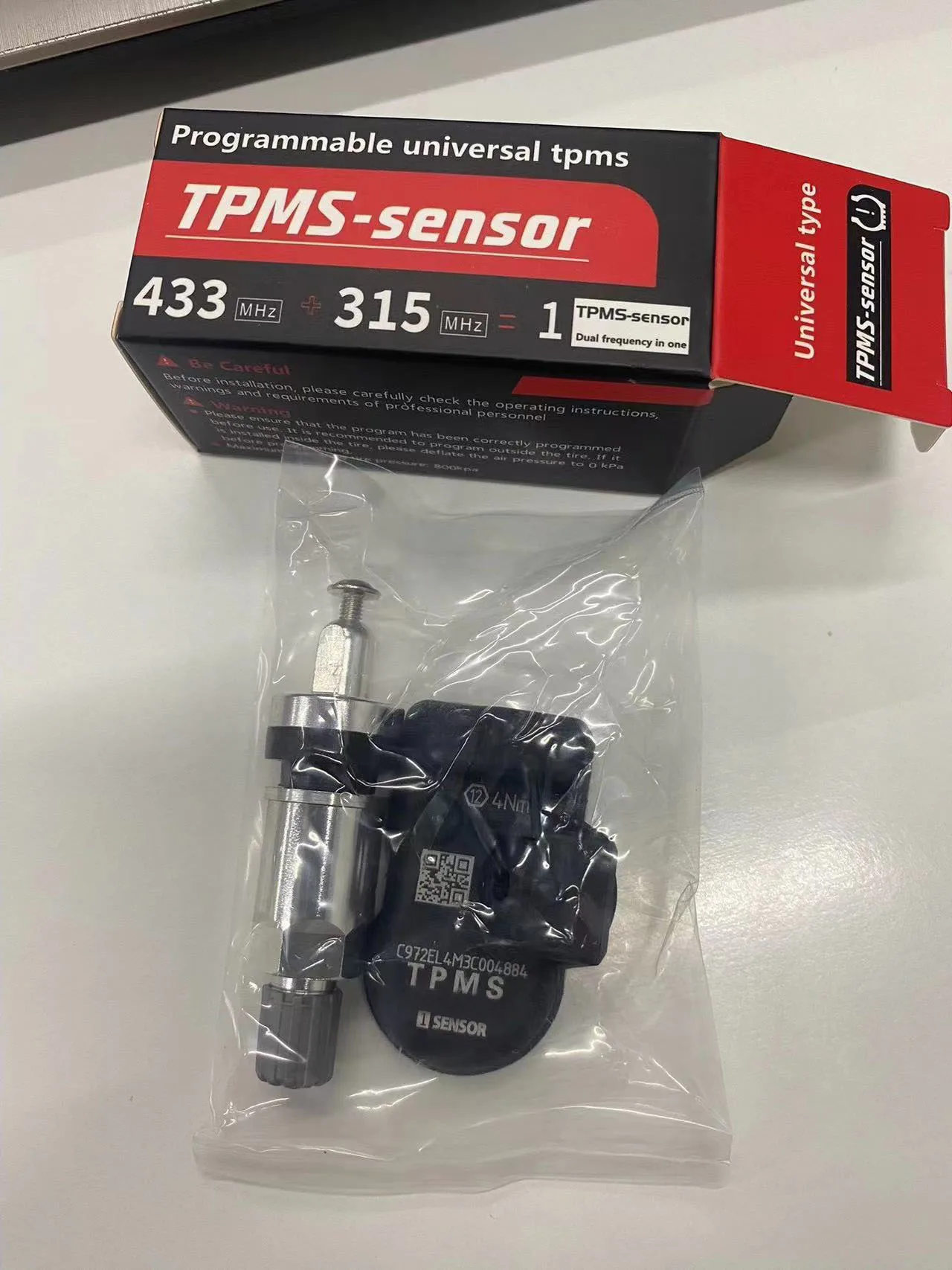 Programable TPMS Sensors 2 in 1 433MHz+315MHz Support Programing with TS501 TS508 TS601 TS608 ITS600E MK808TS MK808S-TS MP808TS