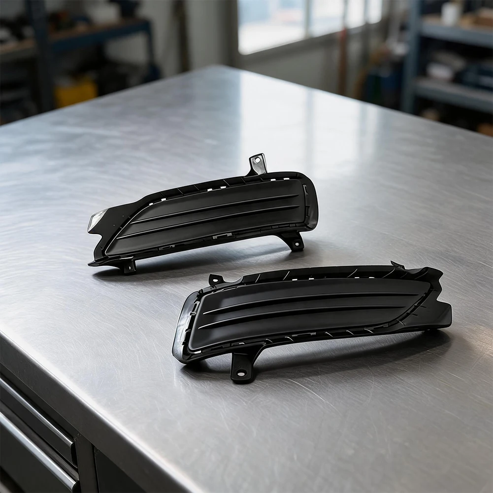 Two Piece Fog Light Frame Set Compatible with For Hyundai Tucson 2019 2020 2021 Uses Same Mounting Configuration as OE
