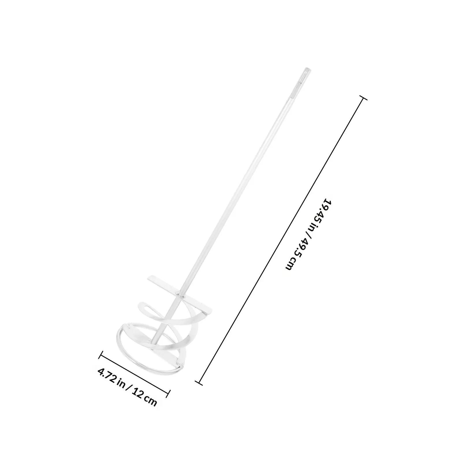 Spiral Steel Mixing Rod Heavy Duty Extended Thickened for Drill Cement Resin Paint Concrete Mud Epoxy Sealant Stirrer Mixing