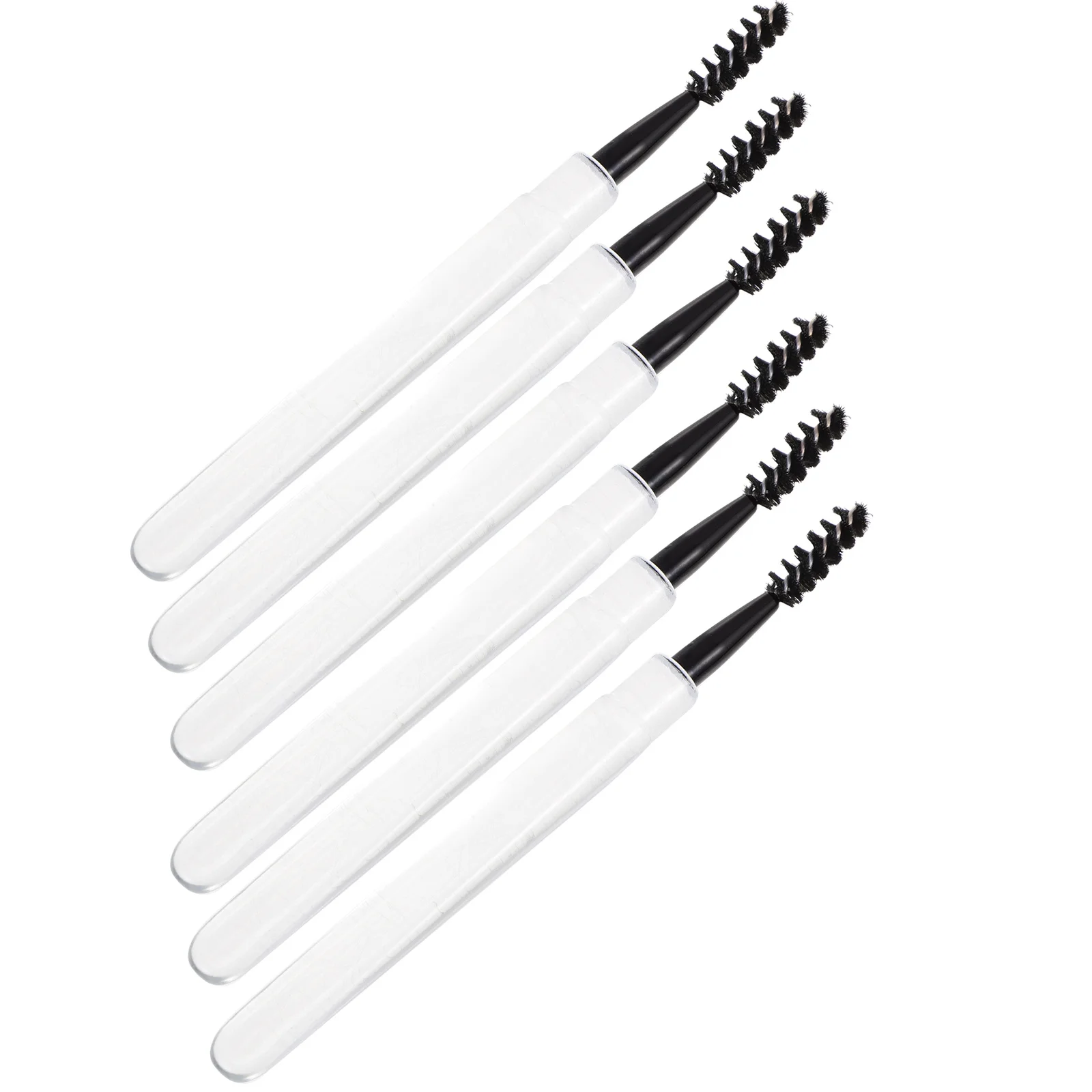 

6Pcs Eyelash Eyebrow Brush Mascara Wands Ergonomic Design Portable Safe for Women Girls Eyelash Brush Mascara Applicator