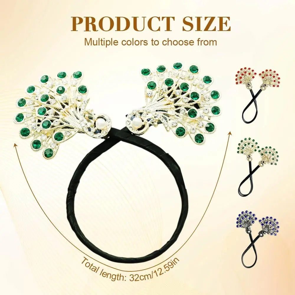 Elegant Peacock Shape Hair Bun Maker Twist Easy Fast Snap Roll Hair Tool Hairstyle Twist Headwear Hair Twister Women