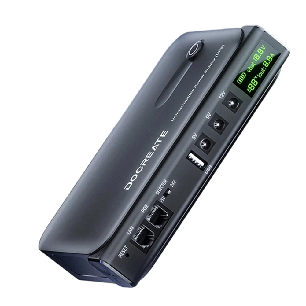 مصدر طاقة UPS رقمي بقدرة 36 وات DC1036L مع شاشة LED ومخرج متعدد الجهد لجهاز التوجيه ومعدات الشبكة #2