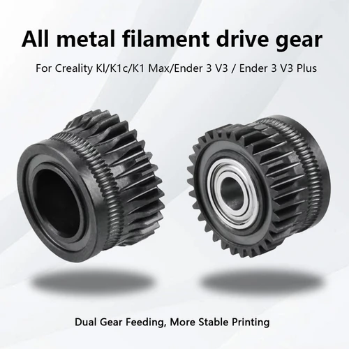 Imagen 2 del producto Engranaje extrusor mejorado para Creality K1 K1C K1 Max, engranaje impulsor de filamento totalmente metálico para Ender-3 V3 Plus, engranaje extrusor de acero endurecido