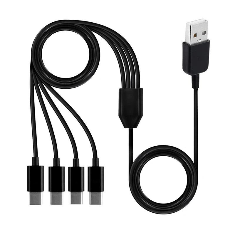 Multi 4 in 1 USB C Long Charger Cable Charging Cord Multiple Ports Charging Cable Type C Connector for Cellphones