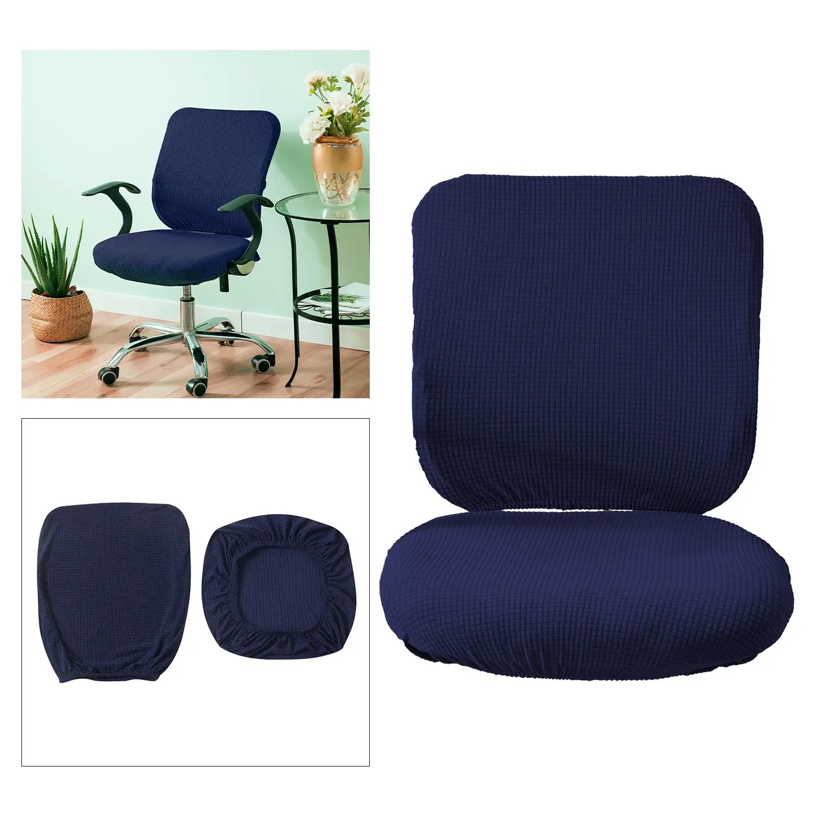 Elastic Computer Chair Slipcover Office Seat Cover for Gaming Desk Chair Furniture Protection