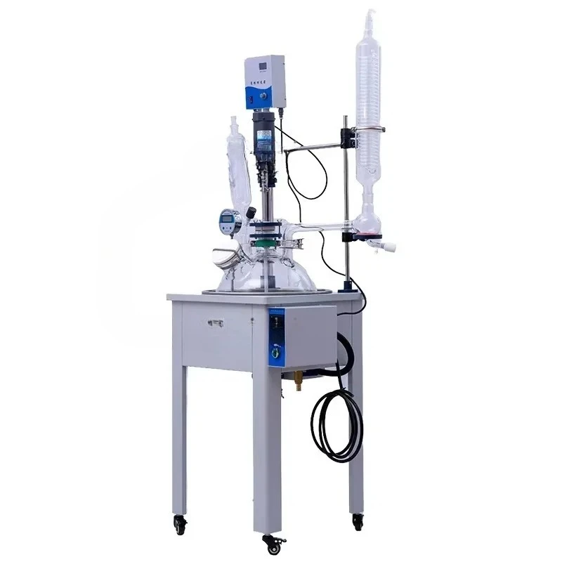 Automatic 30L Small Single-Layer Vacuum Distillation Pyrolysis Bioreactor Includes Pressure Vessel Pump Motor and Engine