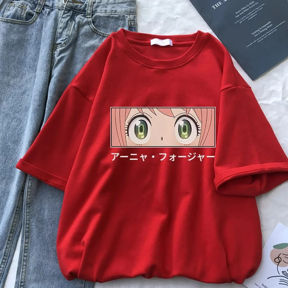 Szpieg X rodzina fałszerz z motywem rodziny kobiety Anime T Shirt oddychający Street T Shirt Casual Harajuku koszulki letnie krótka w stylu ulicznym