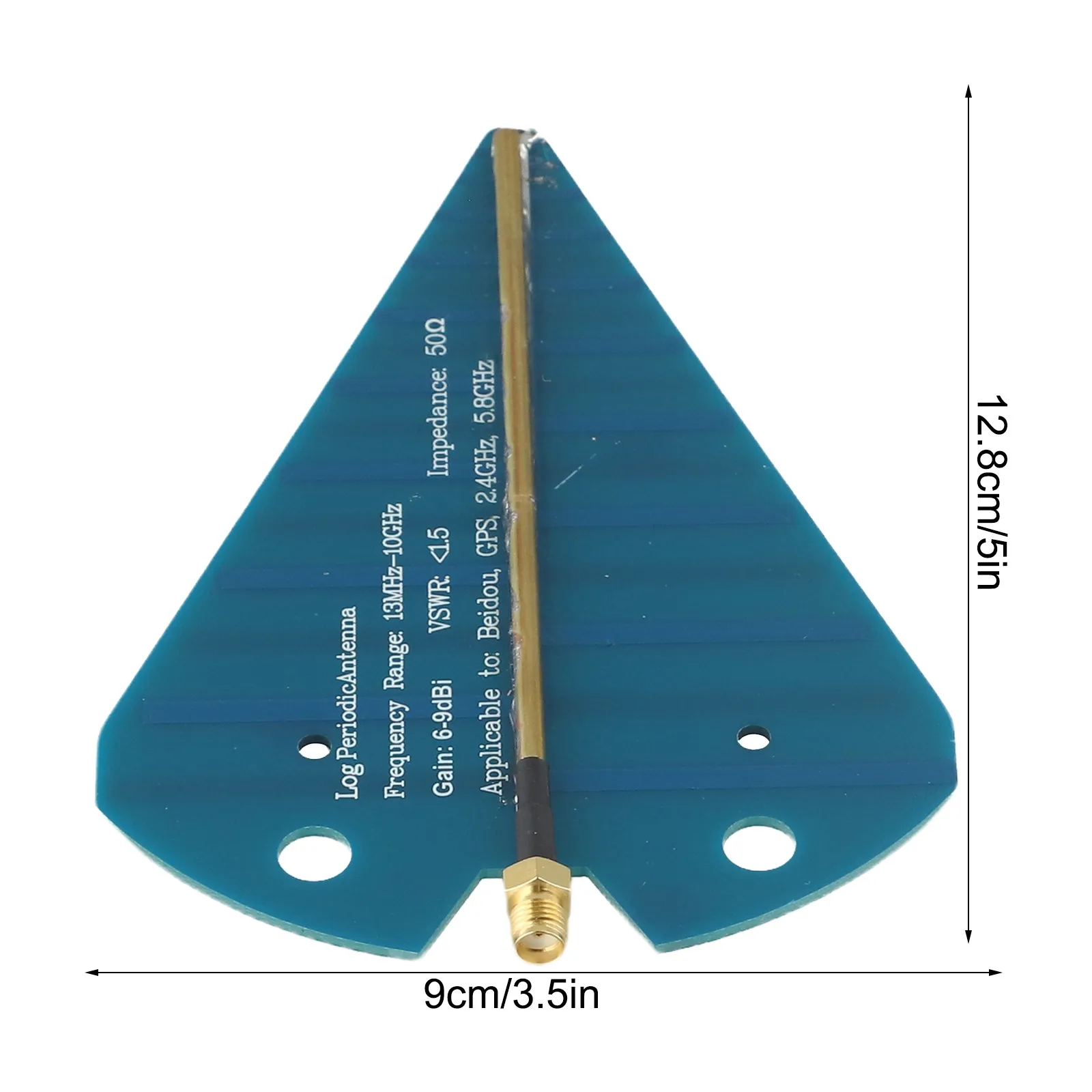 HT5 13MHz-10GHz UWB Log Periodic Antenna Linear Polarization Directional Gain 6dBi For For Spectrum Analysis Signal Testing Tool