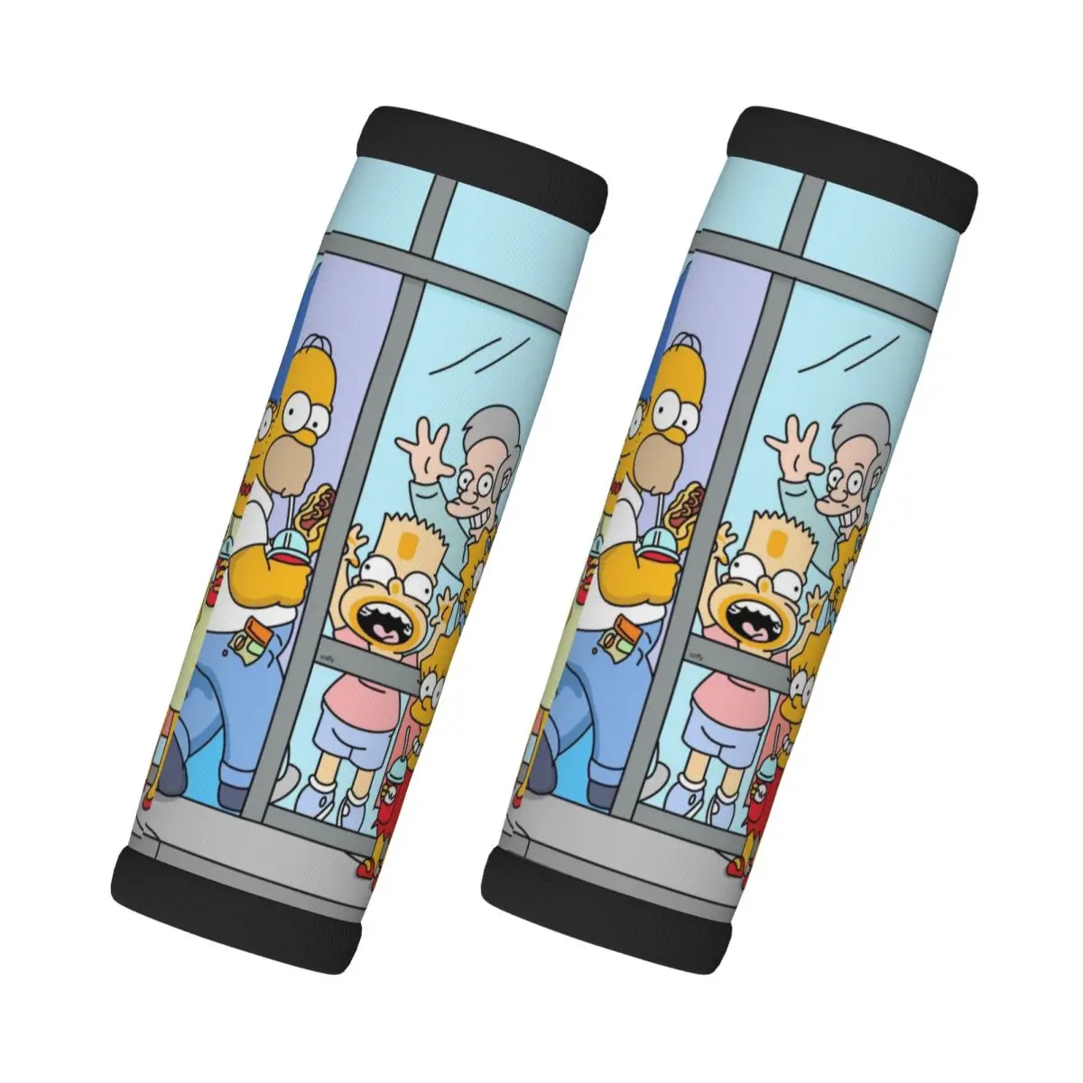 

Custom The Simpsons Cartoon Grip Handle Cover Refrigerator Handle Suitcases Travel Accessories