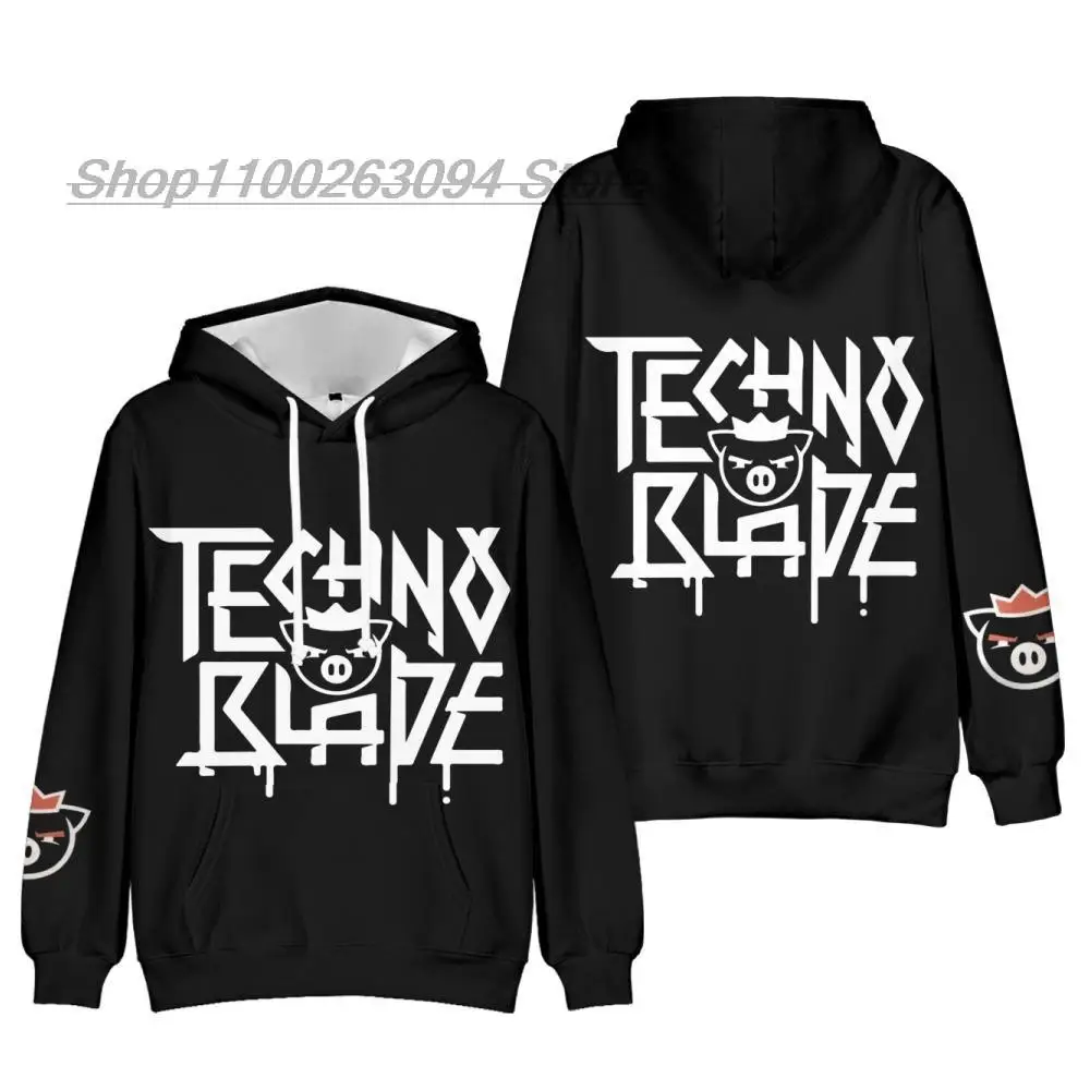 Technoblade Hoodie 3D Swearshirt Technopig Tops Blood God techno Tech Clothes RIP Technoblade Miss You Men/women/Kids Jacket