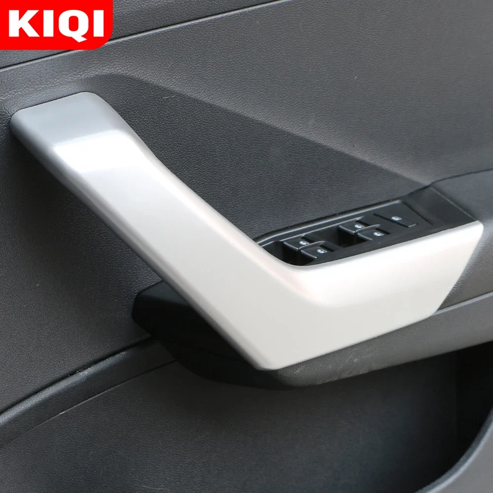 For Volkswagen VW T-ROC TROC 2018 - 2023 4Pcs/set  ABS Car Inner Door Armrest Handle Cover Trim Sticker Interior Accessories