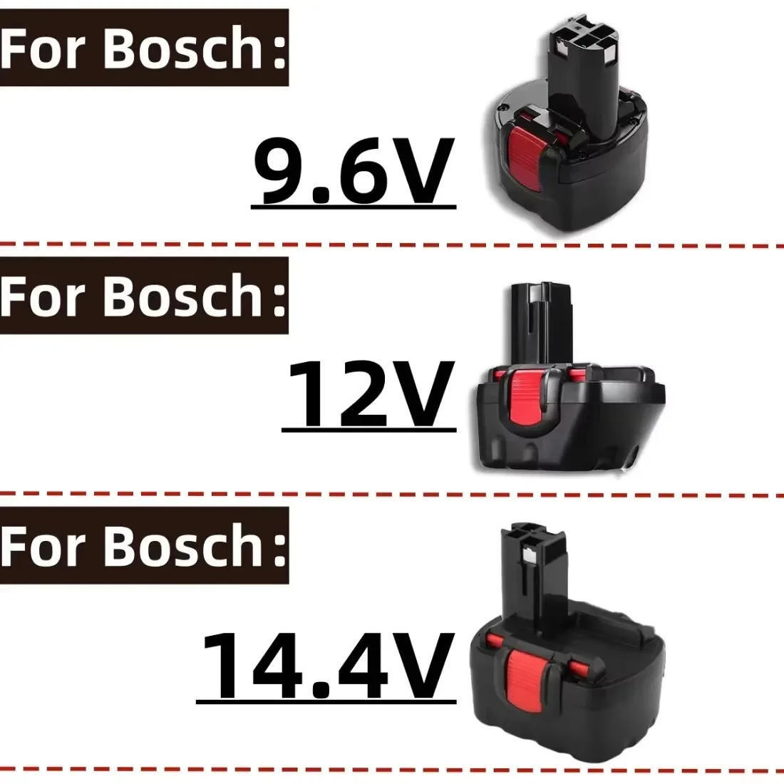 

For Bosch 9.6V 12V 14.4V power tool batteries BAT038 BAT040 BAT140 BAT043 D70745 PSR 12 BAT048 BH984 BAT048 12.8Ah 4.8Ah