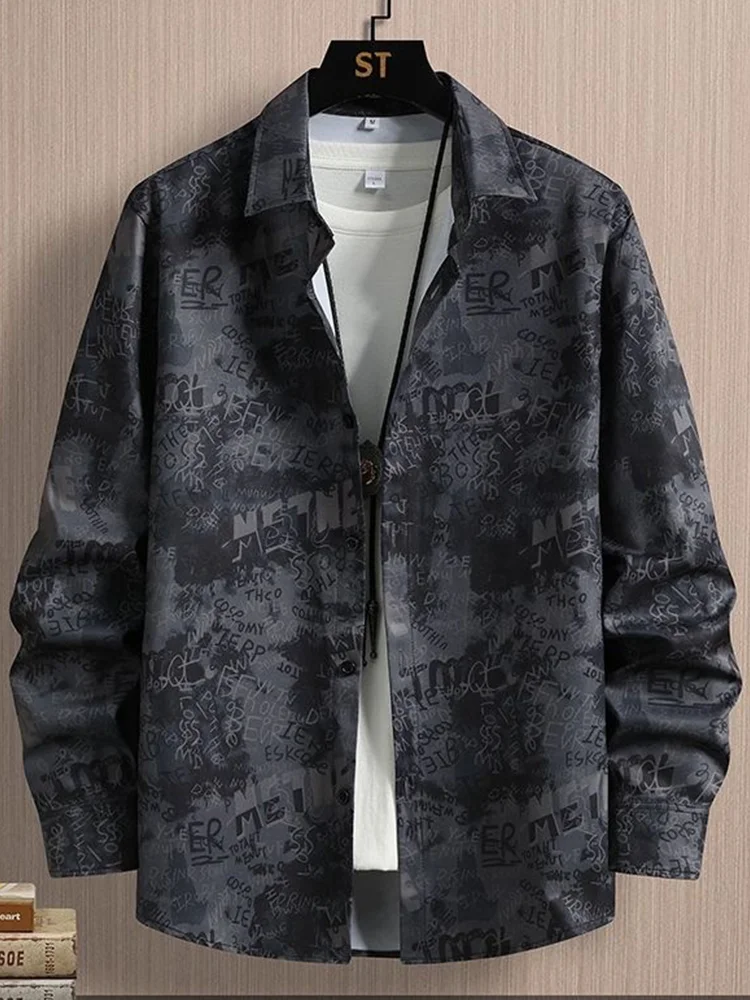 

Модный длинный све Свободный крой Bla Personali с принтом Повседневная одежда из дышащего полиэфирного волокна Молодежная одежда Four Seasons Wear