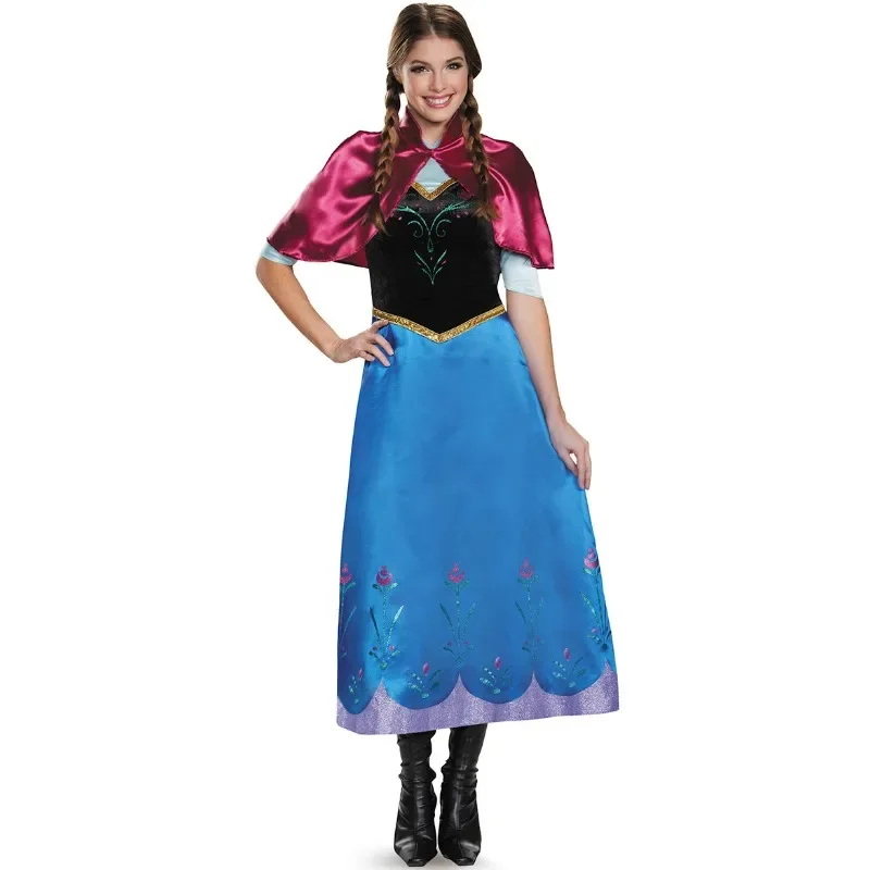 Halloween Cosplay Costumes Adult Female Clothing Anna Princess Clothes Frozen Snow White Costume Dress