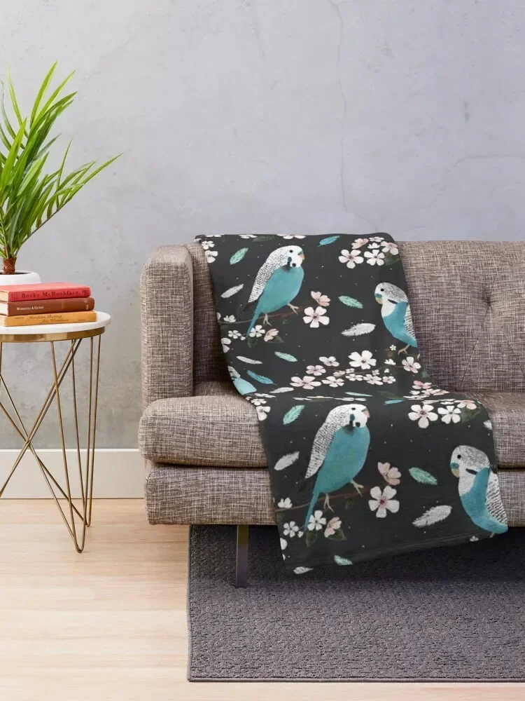 Budgie Throw Blanket for winter Bed Vintage Blankets