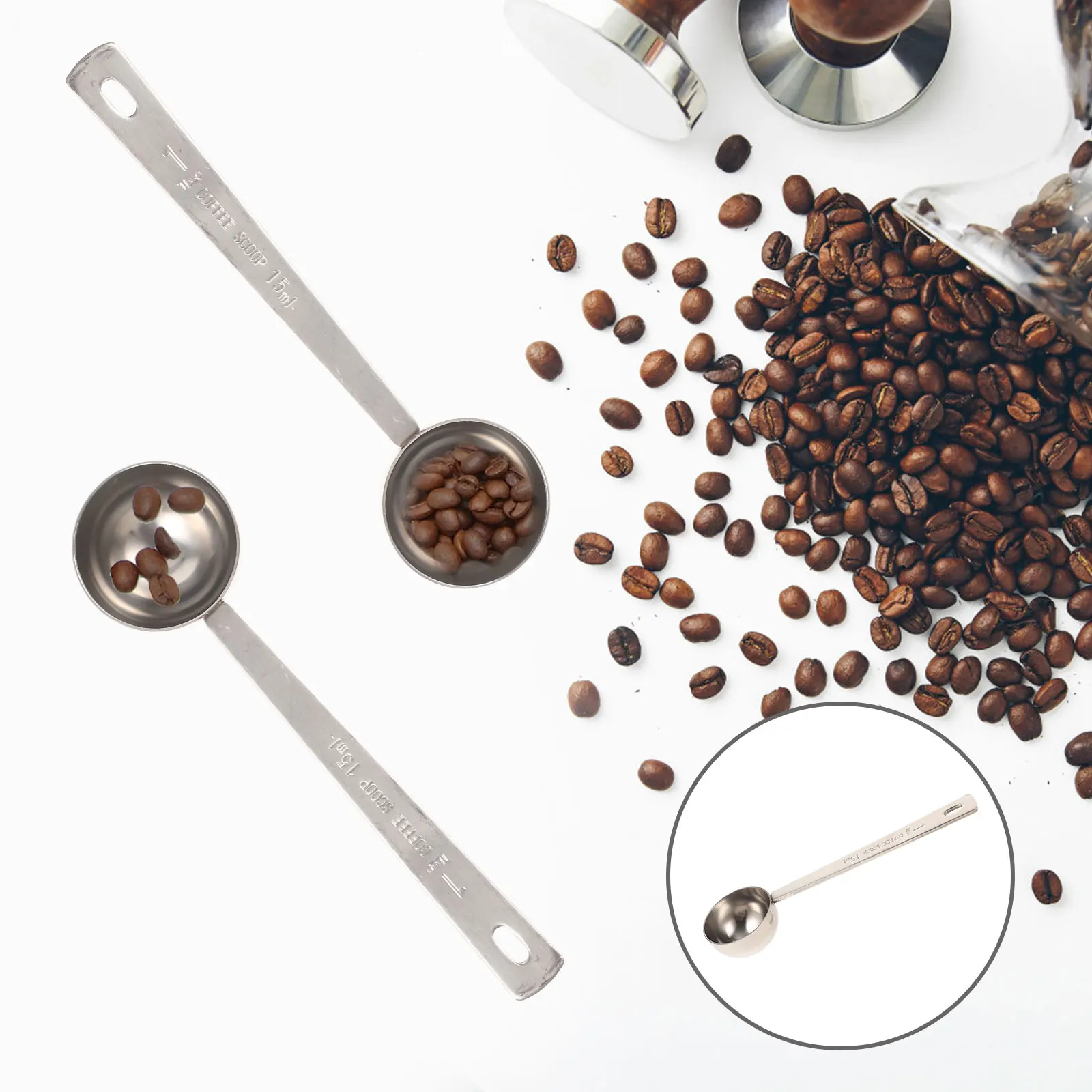 

3pcs Coffee Spoon 15Ml Stainless Steel Polished Mirror Finish Smooth Edge Easy Cleaning Portable Lightweight Modern Dessert