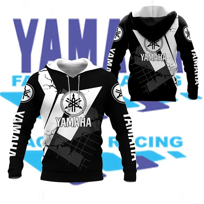 Autumn Winter unisex hooded Yamaha pullover hoodie 3D digital print loose men casual hoodie oversized sport racing hoodie