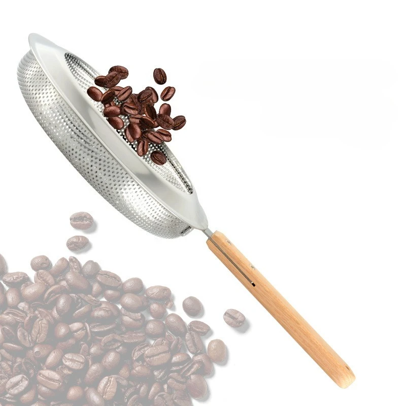 304 Stainless Steel Coffee Roasting Mesh Handheld Bean Roaster Sieve Fruit Tea Filter Nut Cooling Baking Screen