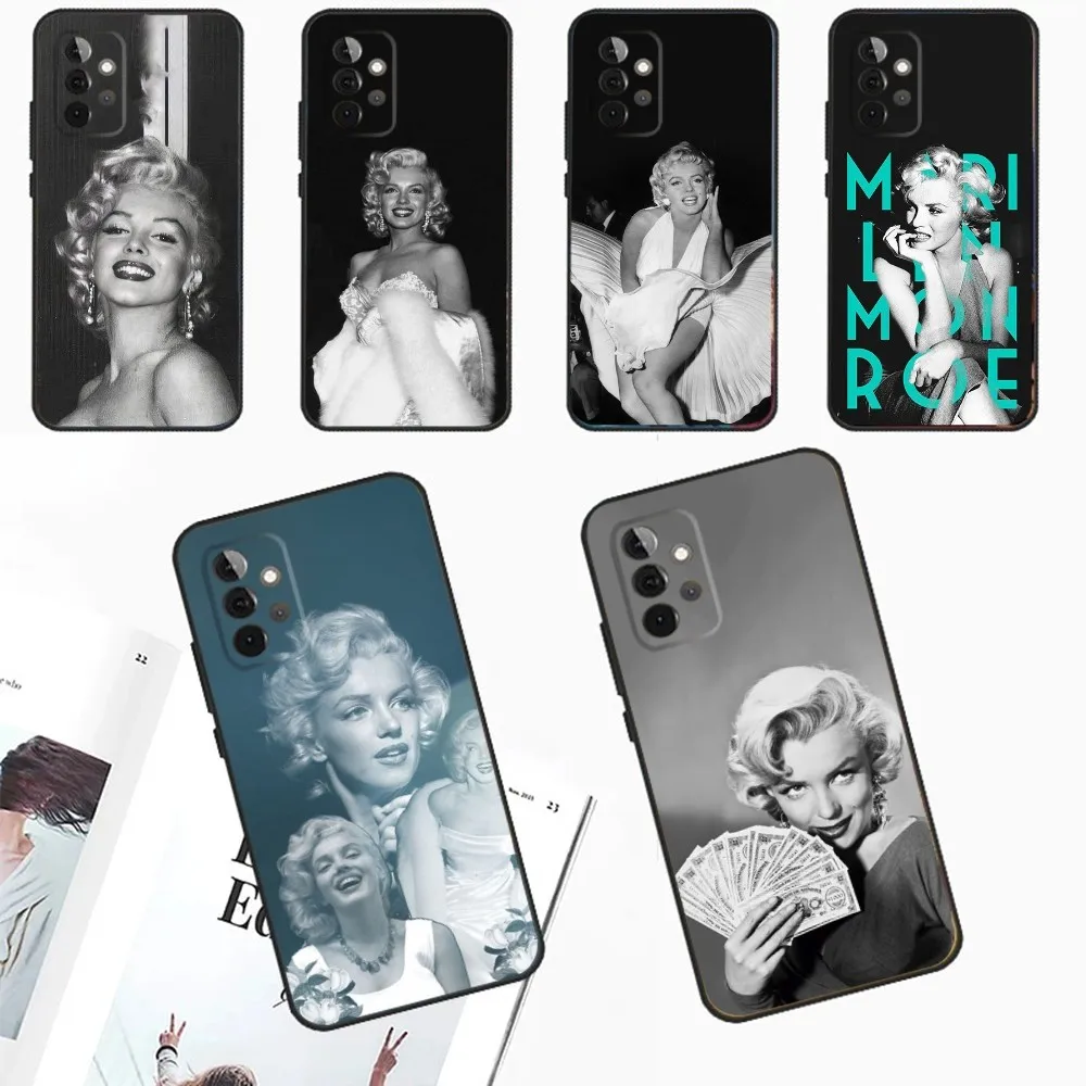 Sexy M-Marilyn Girl M-MonroeS Phone Case For Samsung Galaxy A13,A21s,A22,A31,A32,A52,A53,A71,A80,A91 Soft Black Phone Cover