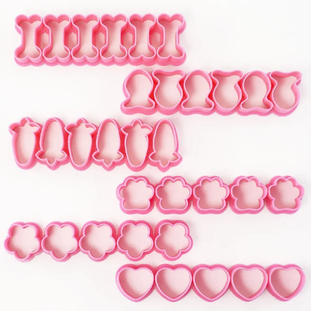 Mini Goldfish Cookie Cutters Plastics Fish Shaped Treats Baking Mold Small Bone Dog Paw DIY Cake Mould Pet Baking Tools