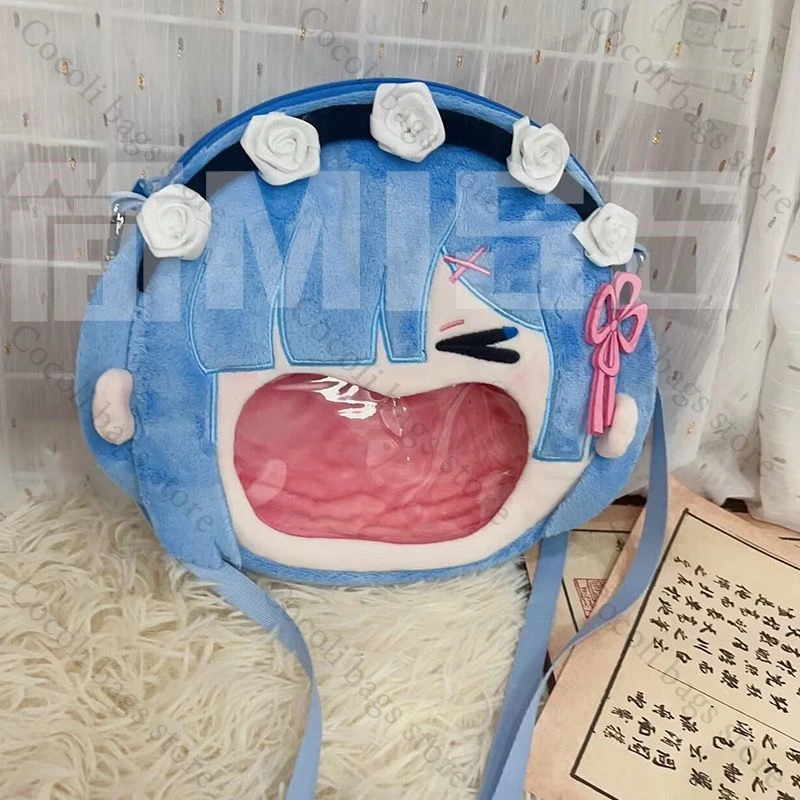 Re:Zero Starting Life in Another World Re 0 Rem Kawaii Ita Bag Backpack Itabag with Transparent Pocket Birthday Gift Women's Bag