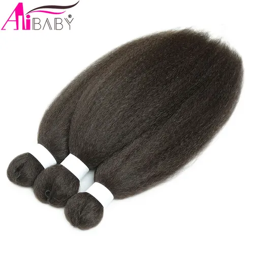 Imagen 2 del producto Alibaby-mechones de pelo Vixen de 26 pulgadas, extensiones de cabello sintético Yaki liso de ganchillo para mujeres, trenzas preestiradas, cabello falso
