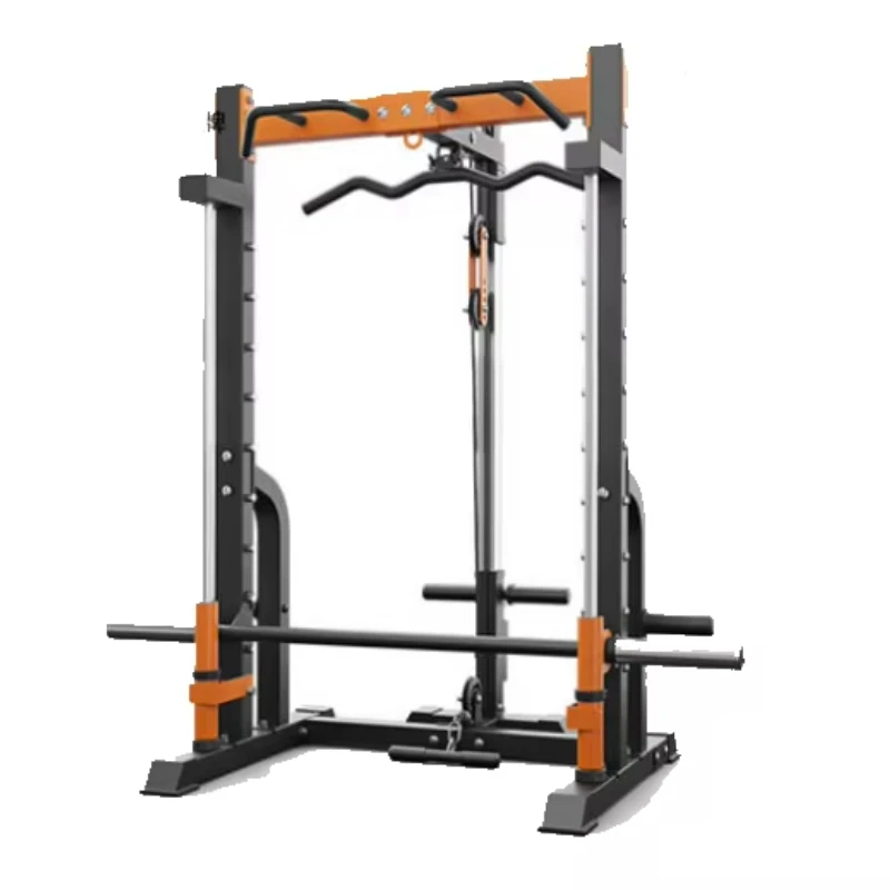 Multi Functional Trainer Barbell Rack Gym Commercial Squat Rack Weight Lifting Cage Smith Machine Gym
