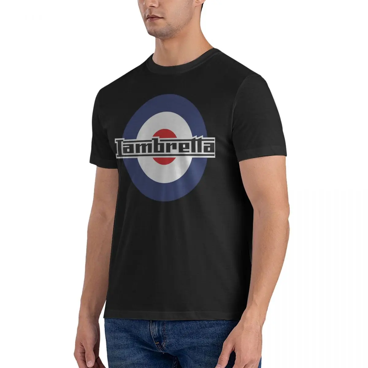 LOGO T Shirts Men's 100% Cotton Novelty T-Shirts Crewneck Lambretta Tees Short Sleeve Tops Graphic