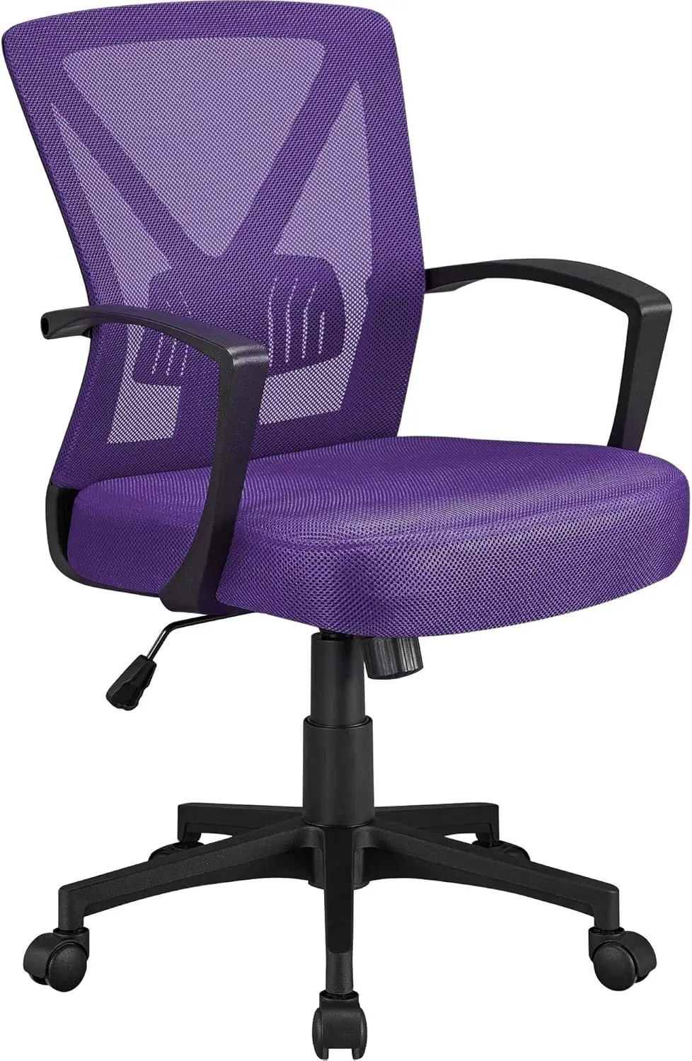 

Ergonomic Mesh Office Chair with Adjustable Lumbar Support and Height, Purple