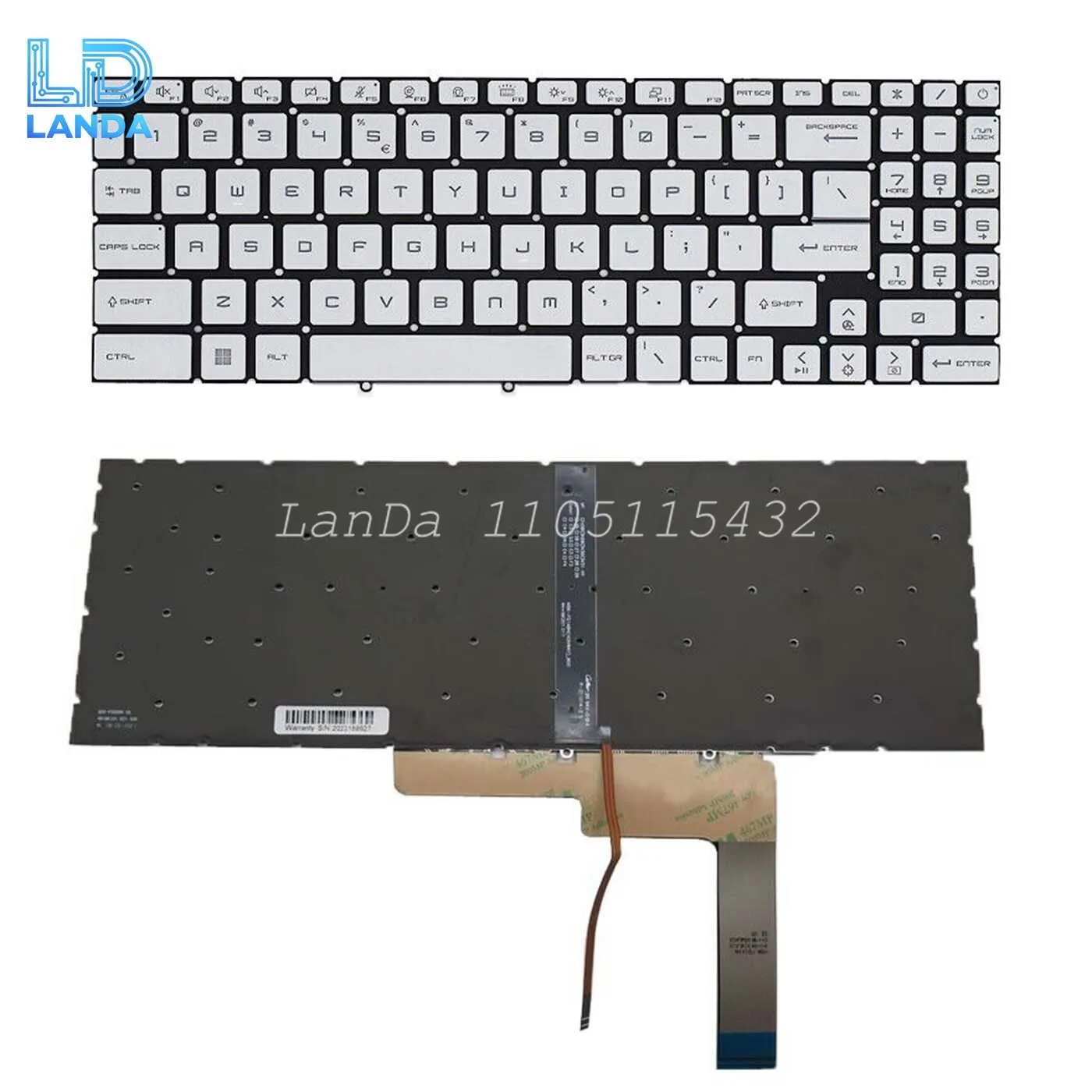 Keyboard For MSI Sword 15/17-A11UC A11UD A11UE A11UG/SC A12UC/UD/UE/UG Backlit