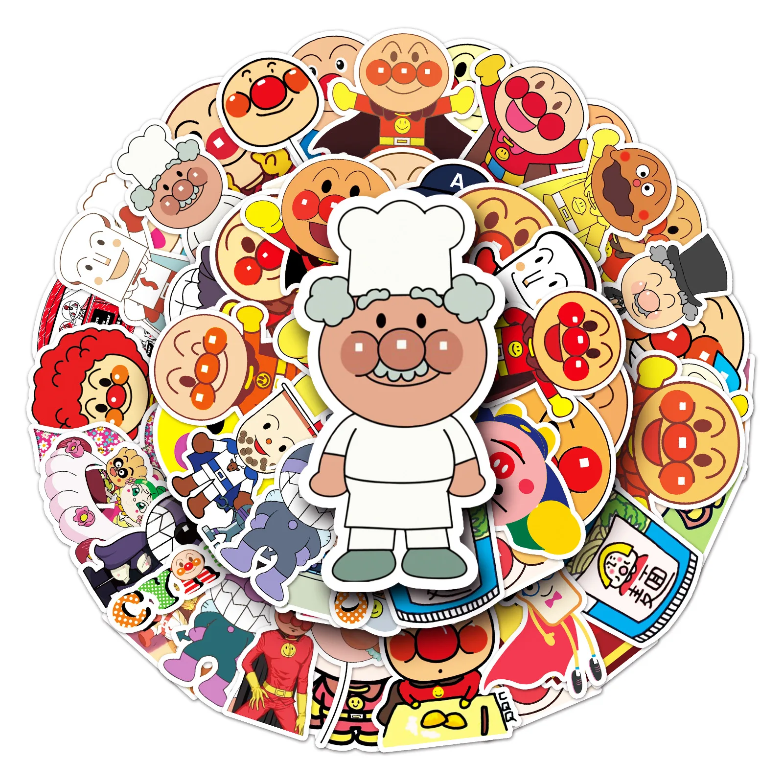 

10/52PCS Anime Anpanman Comic Stickers Cartoon Graffiti Decal Kids Toy Personalized Creative DIY Water Cup Phone Case Guitar