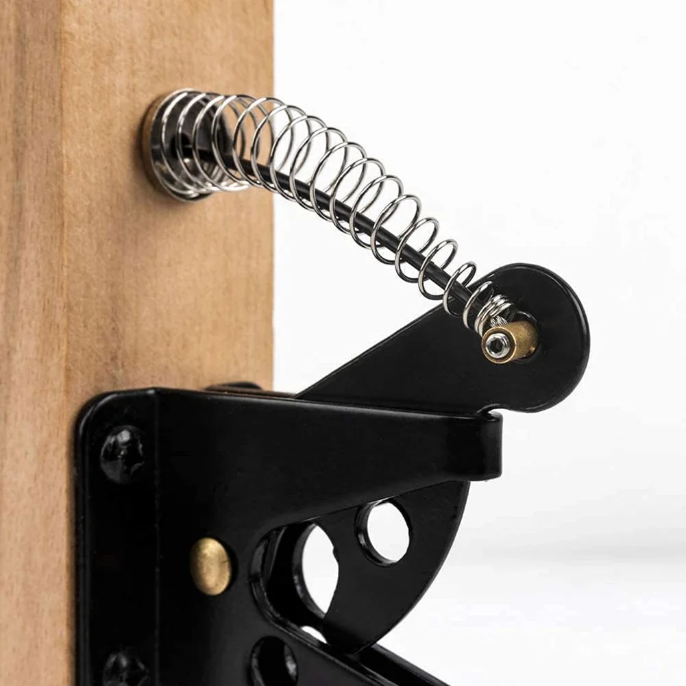 Latch Gate Latch Fences Gate Gate Cable Pull Self Locking Spring 1 Set Adjustable Carbon Steel Multifunction New