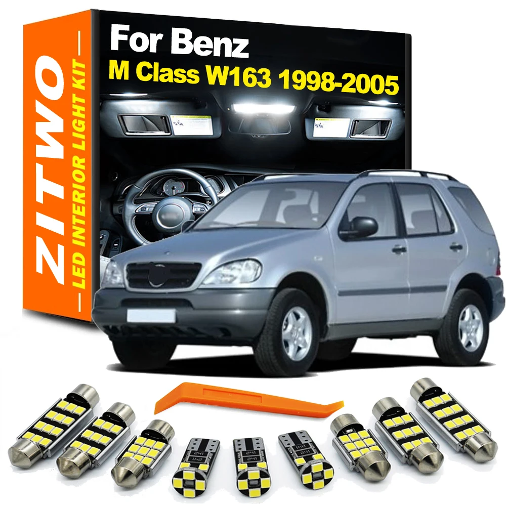 ZITWO 16Pcs For Mercedes Benz M Class W163 ML230 ML270 ML320 ML350 1998-2005 LED Interior Light Trunk Door Courtesy Bulb Kit