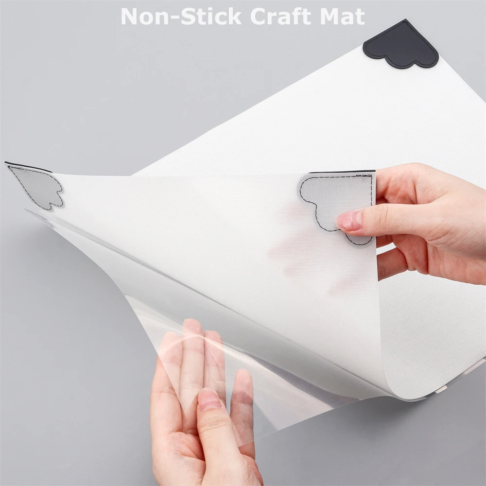 

40*26cm Non-Stick Craft Mat Versatile Heat Resistant Media Surface Mat with Stitched Wighted Corners for DIY Stamp Hot Gluing