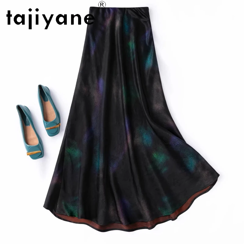 

TAJIYANE 100% Mulberry Silk Skirts Women Slim Fit Black Fishtail Skirt Xiangyun Sha Summer Long Skirt Woman Clothing 2026 юбка